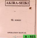 Akira Seiki-Seiki-Akira Seiki SL Series, SL-30 Turning Cetner Line, Operation Program & Electric M-SL Series-SL-30-01